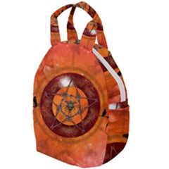 Awesome Skull On A Pentagram With Crows Travel Backpacks by FantasyWorld7