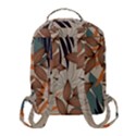 Trend Abstract Seamless Pattern With Colorful Tropical Leaves Plants Beige Flap Pocket Backpack (Small) View3