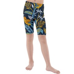 Birds Nature Design Kids  Mid Length Swim Shorts by Vaneshart