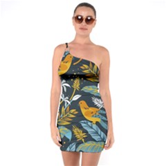 Birds Nature Design One Soulder Bodycon Dress by Vaneshart