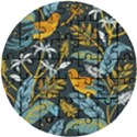 Birds Nature Design Wooden Puzzle Round View1