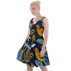 Birds Nature Design Knee Length Skater Dress