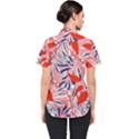 Tropical Seamless Pattern With Colorful Leaves Plants Women s Short Sleeve Shirt View2