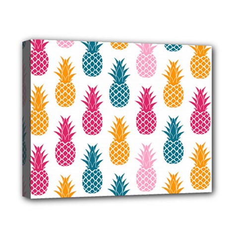 Tropic Fruit Pineapple Seamless Pattern Design Vector Illustration Canvas 10  X 8  (stretched) by Vaneshart