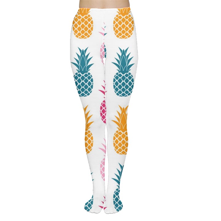 Tropic Fruit Pineapple Seamless Pattern Design Vector Illustration Tights