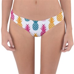 Tropic Fruit Pineapple Seamless Pattern Design Vector Illustration Reversible Hipster Bikini Bottoms by Vaneshart