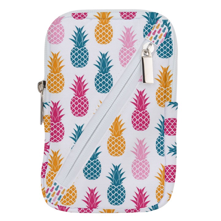 Tropic Fruit Pineapple Seamless Pattern Design Vector Illustration Belt Pouch Bag (Large)