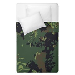 Military Background Grunge Style Duvet Cover Double Side (single Size) by Vaneshart