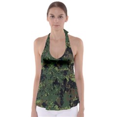 Military Background Grunge Style Babydoll Tankini Top by Vaneshart