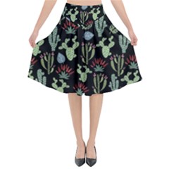 Cute Africa Seamless Pattern Flared Midi Skirt by Vaneshart