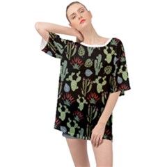 Cute Africa Seamless Pattern Oversized Chiffon Top