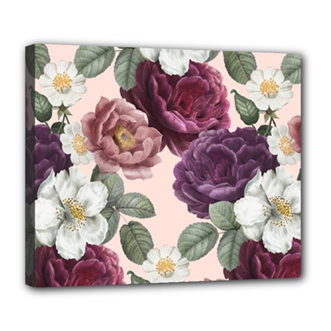 Romantic Floral Background Deluxe Canvas 24  X 20  (stretched) by Vaneshart