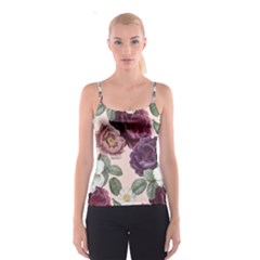 Romantic Floral Background Spaghetti Strap Top by Vaneshart