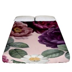 Romantic Floral Background Fitted Sheet (king Size) by Vaneshart