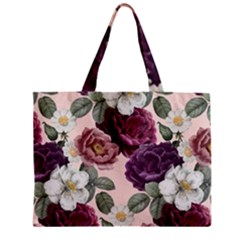 Romantic Floral Background Zipper Mini Tote Bag by Vaneshart