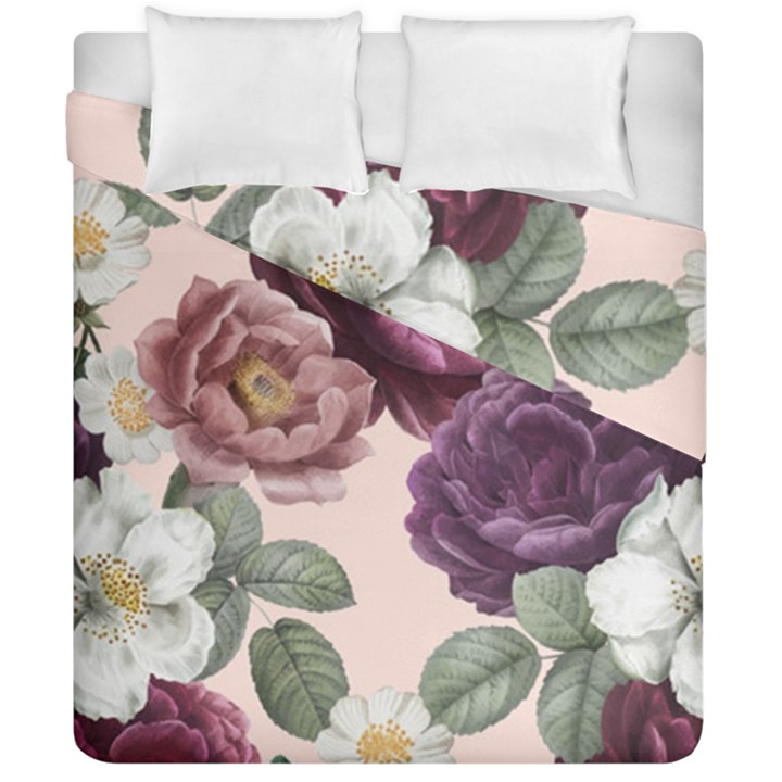 Romantic Floral Background Duvet Cover Double Side (California King Size)