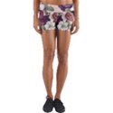 Romantic Floral Background Yoga Shorts View1