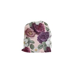 Romantic Floral Background Drawstring Pouch (xs) by Vaneshart