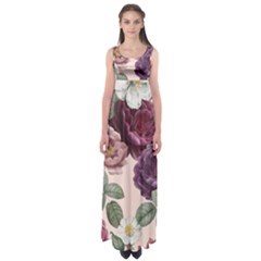 Romantic Floral Background Empire Waist Maxi Dress by Vaneshart