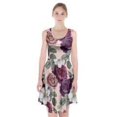 Romantic Floral Background Racerback Midi Dress by Vaneshart