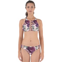 Romantic Floral Background Perfectly Cut Out Bikini Set by Vaneshart