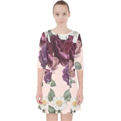 Romantic Floral Background Pocket Dress by Vaneshart