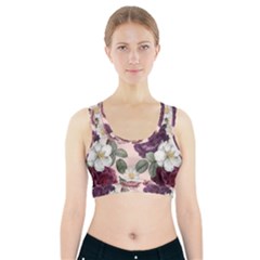 Romantic Floral Background Sports Bra With Pocket by Vaneshart