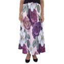 Romantic Floral Background Flared Maxi Skirt View1