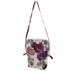 Romantic Floral Background Folding Shoulder Bag by Vaneshart