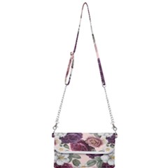 Romantic Floral Background Mini Crossbody Handbag by Vaneshart