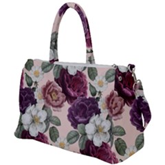 Romantic Floral Background Duffel Travel Bag by Vaneshart