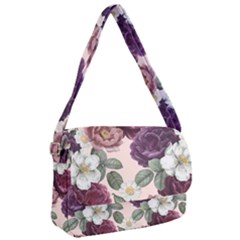 Romantic Floral Background Courier Bag by Vaneshart