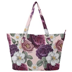 Romantic Floral Background Full Print Shoulder Bag by Vaneshart