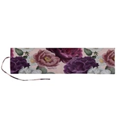 Romantic Floral Background Roll Up Canvas Pencil Holder (l)