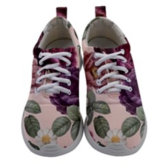 Romantic Floral Background Women Athletic Shoes