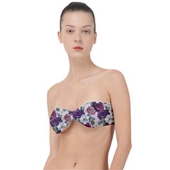 Romantic Floral Background Classic Bandeau Bikini Top 