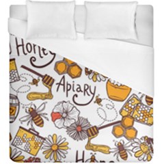 Honey Seamless Pattern Duvet Cover (king Size) by Vaneshart