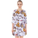 Honey Seamless Pattern Smock Dress View1