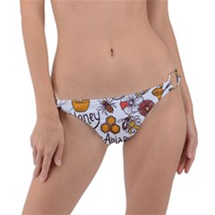 Honey Seamless Pattern Ring Detail Bikini Bottom