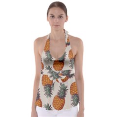 Seamless Pattern With Vector Illustrations Pineapples Babydoll Tankini Top by Vaneshart