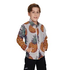 Seamless Pattern With Vector Illustrations Pineapples Kids  Windbreaker