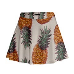 Seamless Pattern With Vector Illustrations Pineapples Mini Flare Skirt by Vaneshart