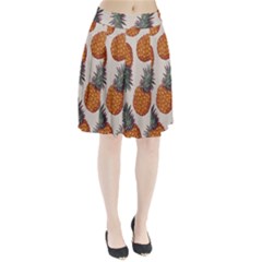 Seamless Pattern With Vector Illustrations Pineapples Pleated Skirt by Vaneshart