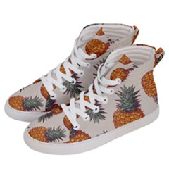 Seamless Pattern With Vector Illustrations Pineapples Women s Hi-top Skate Sneakers by Vaneshart