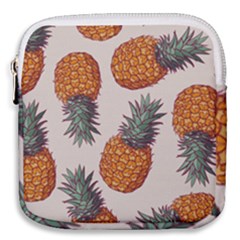 Seamless Pattern With Vector Illustrations Pineapples Mini Square Pouch by Vaneshart