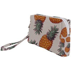 Seamless Pattern With Vector Illustrations Pineapples Wristlet Pouch Bag (small) by Vaneshart