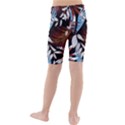 Trending Abstract Seamless Pattern With Colorful Tropical Leaves Plants Black Kids  Mid Length Swim Shorts View2