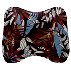 Trending Abstract Seamless Pattern With Colorful Tropical Leaves Plants Black Velour Head Support Cushion by Vaneshart