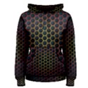 Dark Hexagon With Light Fire Background Women s Pullover Hoodie View1