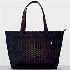 Dark Hexagon With Light Fire Background Back Pocket Shoulder Bag 